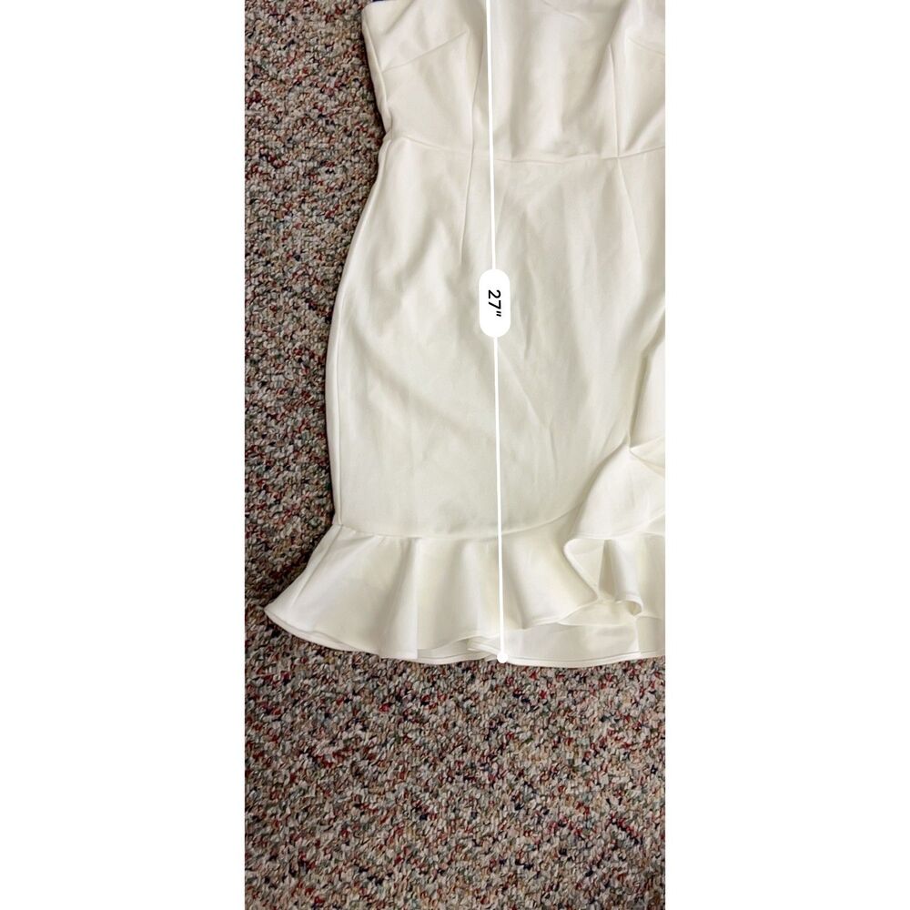 Selfie Leslie Women's NWOT Corby White Ruffle Strapless Bandeau Dress Size M - Picture 16 of 16